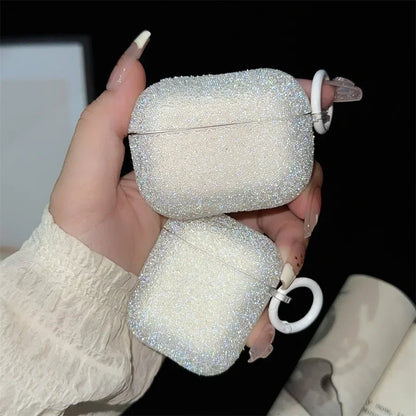 For Airpods 4 3 2 1 Glitter Rhinestone Case Bling Matte Protective Funda For Airpods Pro 2 Bluetooth Earphone Bag