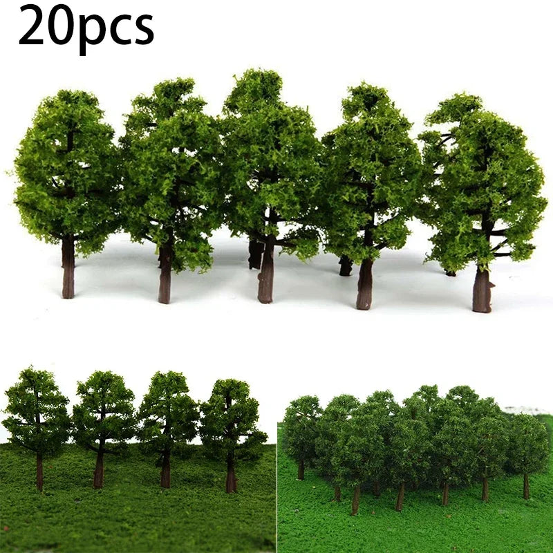 10/20/30pcs Fake Trees Artificial Miniature Tree Scenery Railroad Decoration Building Landscape Accessories DIY Diorama Garden Beauty World Shop
