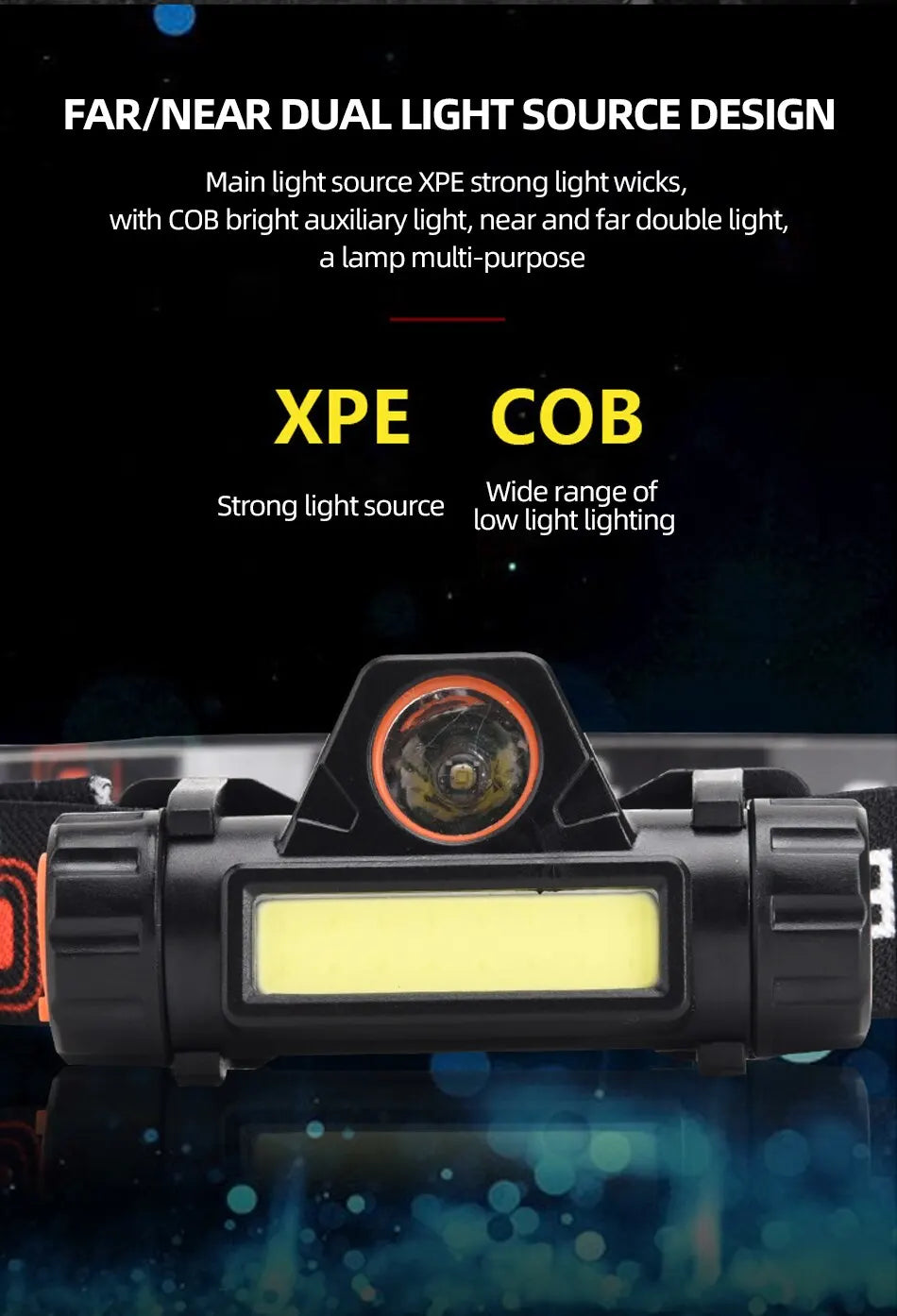 Rechargeable COB LED USB Headlamp Strong Magnetic Powerful Headlight Super Bright Waterproof Head Torch For Outdoor Fishing Beauty World Shop