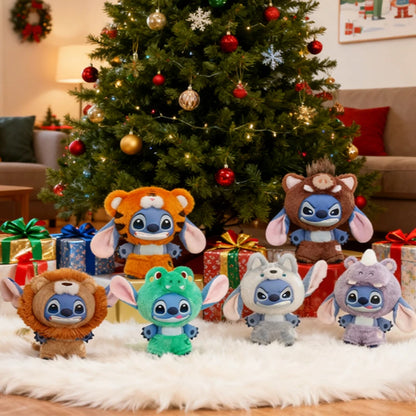 Disney Stitch Wild Animal Series Blind Box Plush Vinyl Toy Cute Doll Replica Mystery Box Bag Pendant Decor New Year Festive Gift Beauty World Shop