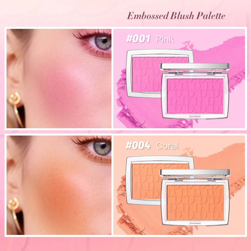 Face Blusher Matte Natural Cheek Tint Brighten Face Pink Red Face Contouring Cosmetics Blush Powder Soft Female Makeup Beauty World Shop