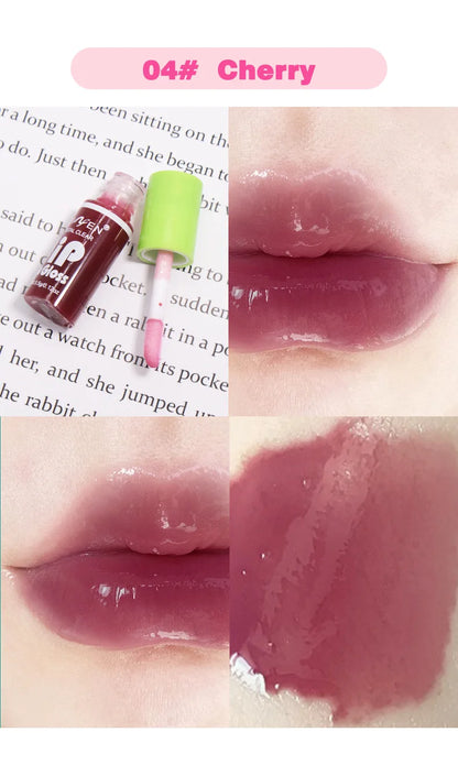6 Pieces Glass Mirror Lip Gloss Set Hydrating Lightweight Lip Balm Glossy Shimmer Sheer Tint Peach Cherry Pink Beauty World Shop