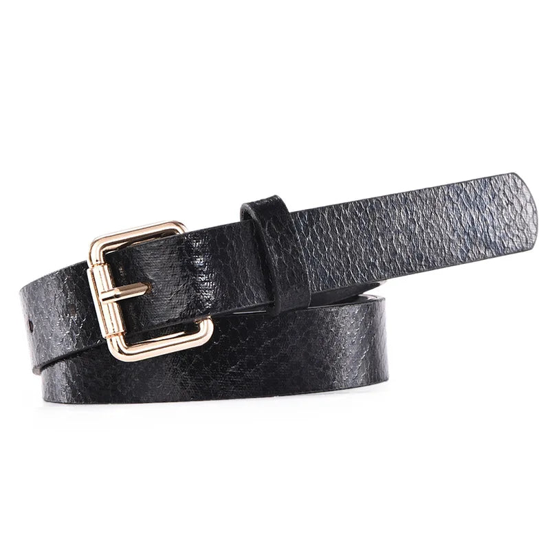 Hot Sale New Fashion Customized PU Leather Leopard Snake Print Slim Belt For Women Beauty World Shop