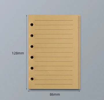 45 Sheets A5 A6 A7 Loose Leaf Notebook Refill Spiral Binder Inner Page Line Blank craft  Grid Inside Paper Stationery Beauty World Shop