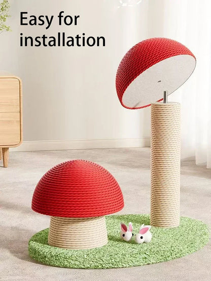Cute Cat Scratch Board Kitten Climbing Mushroom Protecting Furniture Funny Cat Grinding Claw Toy Durable Sisal Scratching Board