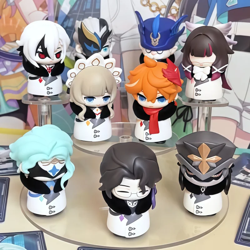 Mihoyo Genshin Impact Fatui Harbinger Q Version Series Blind Box Desktop Mini Doll Model Toys Trend Decoration Surprise Gifts Beauty World Shop