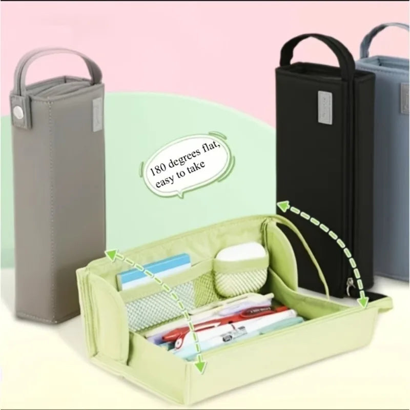 Mega Pencil Case! 20+ Slots & Mesh Pockets. Rigid Non-Bend + 90° Zipper. All-in-One for School/Travel Beauty World Shop