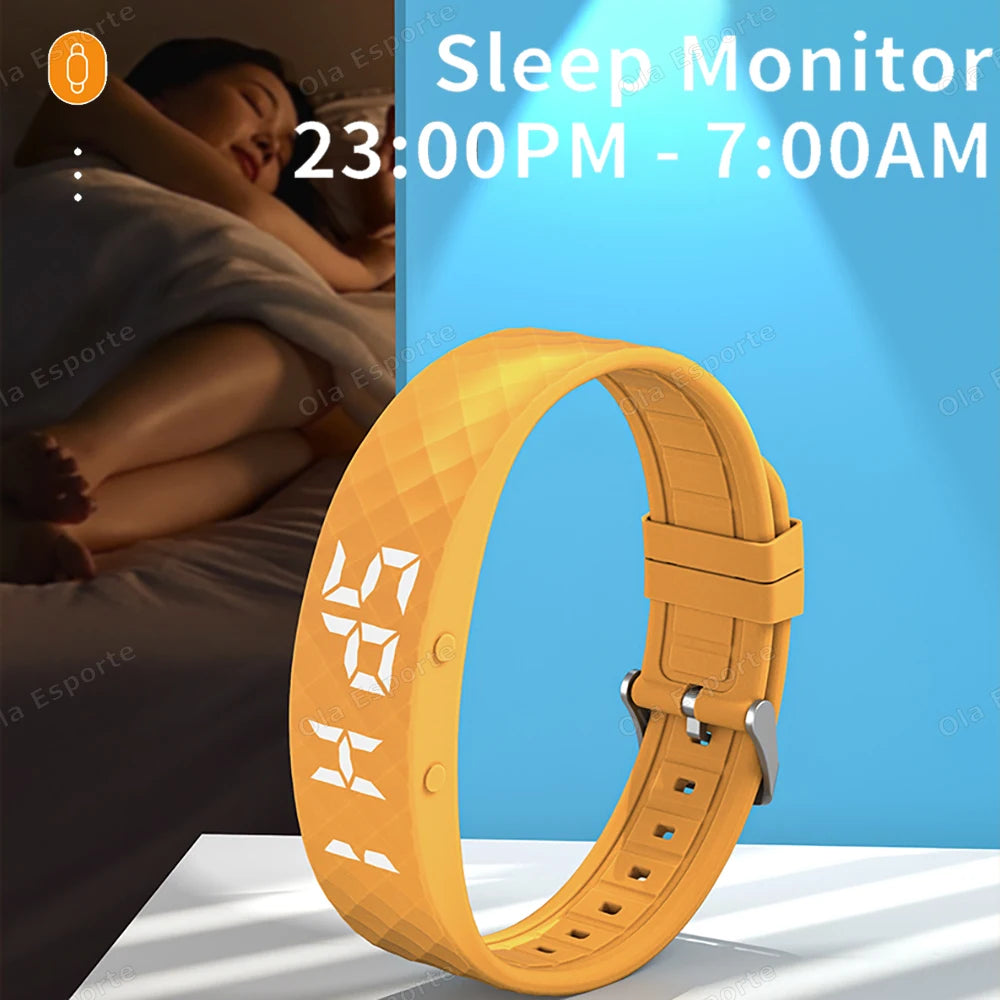 Vibrating Alarm Clock Watch Heavy Sleepers Silent Wake-Up Smart Bracelet Men Women Adjustable Wearable Vibration Wrist Band Ht30 Beauty World Shop