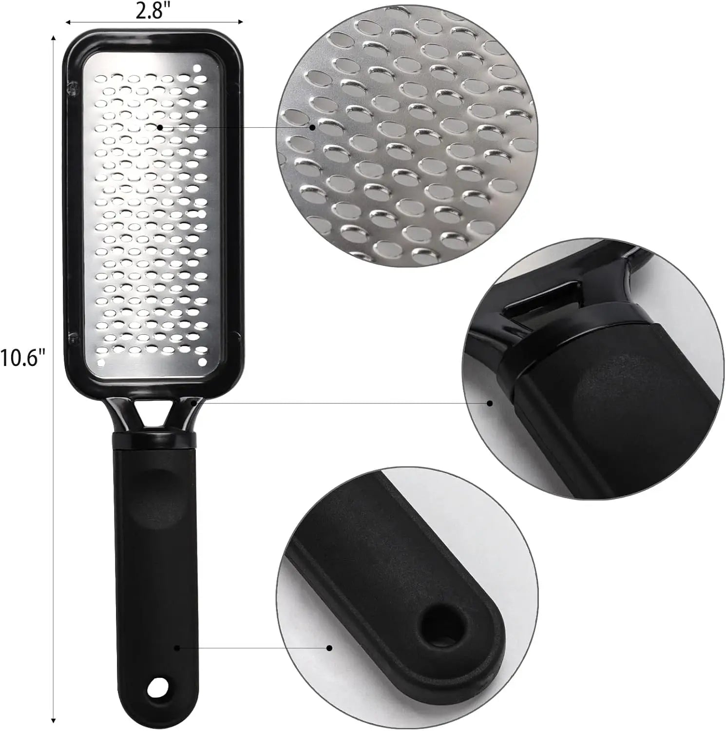 3Pcs Foot Files Kit Foot Scrubber Foot Rasp,Double-Sided Heel Files Pedicure Tool Callus Remover Stainless Steel Feet Scraper Beauty World Shop