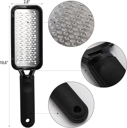 3Pcs Foot Files Kit Foot Scrubber Foot Rasp,Double-Sided Heel Files Pedicure Tool Callus Remover Stainless Steel Feet Scraper Beauty World Shop