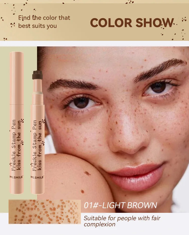 Waterproof Freckle Pen Natural Lifelike Fake Freckles Pen for Lasting Look Dot Spot Pen Makeup for Women Makep Light/Dark Brown Beauty World Shop