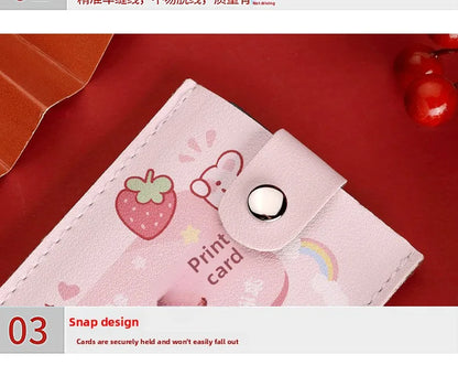 Vintage Oil Painting Pull Out Card Holder One Piece Women's Compact Ultra Thin Mini Cartoon New Style Niche Design Card Case Bag Beauty World Shop