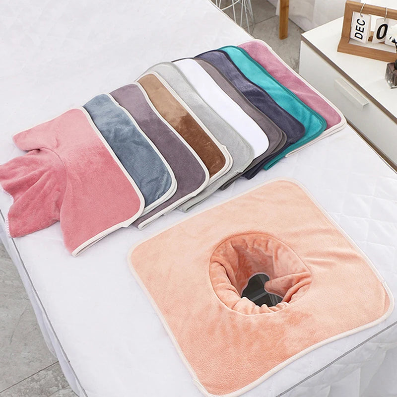 40*80cm Thickened Beauty SPA Massage Table Planking Face Towel With Hole Bed Bandana Beauty World Shop
