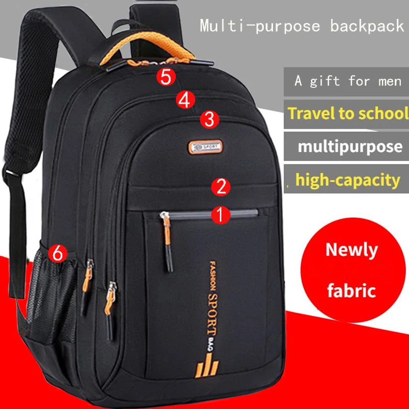 Spring new backpack male leisure business travel backpack Large capacity junior high school bag female computer men's bag Beauty World Shop
