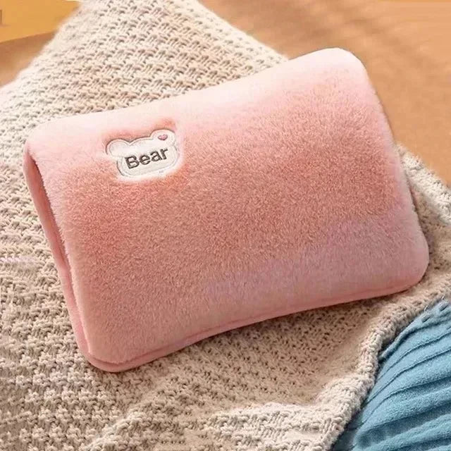 Rechargeable Hot Water Bottle Cute Electric Hand Warmer EU Plug Reusable Hot Compress Bag Heating Pad Hand Pocket Warmer Beauty World Shop