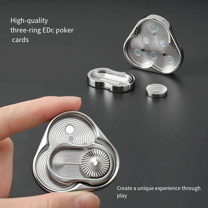 Triangle Spinner Flip Coin EDC Fidget Push Coin Decompression Hand Toy Handle Piece Fidget Spinner Fun Toy Beauty World Shop