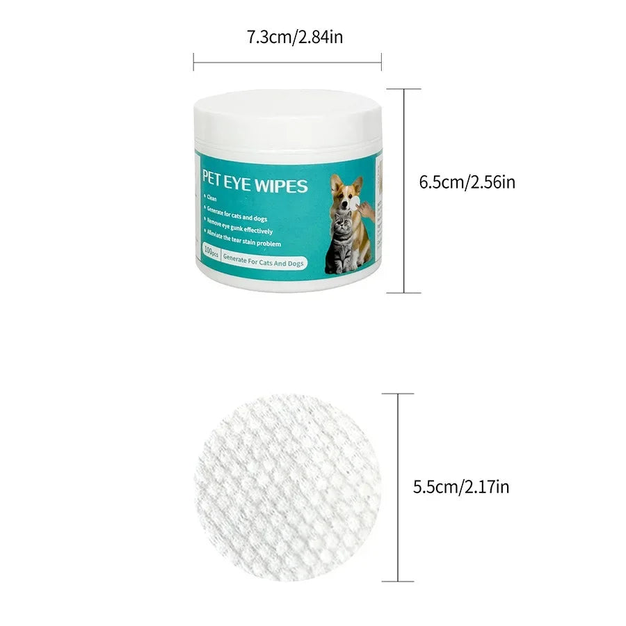 Pet Cleaning Products Eye Wipes To Remove Tear Marks Cleaning Wet Tissues Cat Wiping Eyes Removing Tear Marks and Cleaning Pet Beauty World Shop