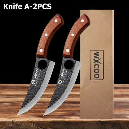 WXCOO Professional Kitchen Boning Knife Butcher Meat Cleaver Hand-Forged Household Fruit Slicing Vegetable Cutting Kitchen Knife Beauty World Shop