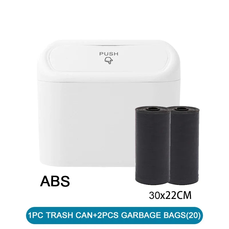 Car Trash Can (with Lid) Contains 60 (300) Garbage Bags, Small Car Trash Can, Leak-proof Mini Car Accessories Beauty World Shop