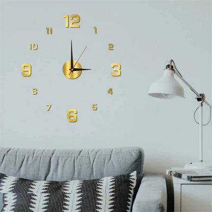 Luminous Digital Clock DIY Stereoscopic Wall Clock Silent Clock Living Room Bedroom Wall Clock Home Decorations Beauty Fashion
