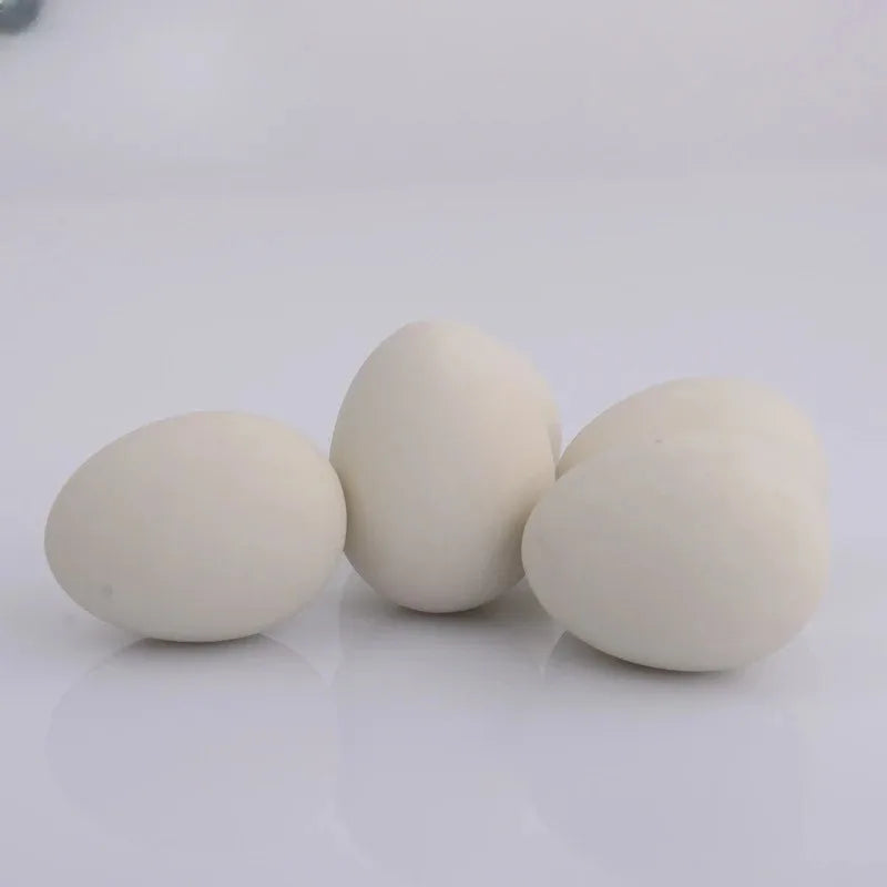 1 Pcs Novelty Bouncy Eggs Realistic Fake Rubber Bouncing BallsModel Farm Chicken Nesting Hen Hatching Egg Pet Toy Prank Joke Beauty World Shop