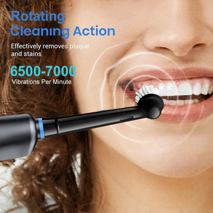 Electric Toothbrush Rotary Rechargeable Electric Toothbrush for Adults Rotating Electric Toothbrushes with 8 Soft Brush Heads Beauty World Shop