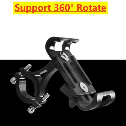 360 Rotate Metal Motorcycle Bicycle Phone Holder Aluminum Alloy Anti-slip Bracket Support GPS Clip Bike Phone Stand for iPhone Beauty World Shop
