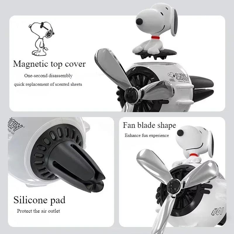 Snoopy Air Freshener Flying Propeller Pilot Series Car Accessories Anime Figures Aromatherapy Fragrance Diffuser Car Decor Gifts Beauty World Shop