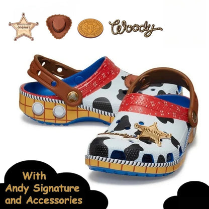 Woody Sandals Slippers with Accessories Woody Classic Clogs Anime Peripheral Accessory Beauty World Shop