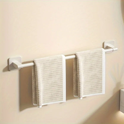 1 Piece Of Bathroom Facilities White Non-Perforated Wall-Mounted Bathroom Towel Bar Size 40-60cm Storage Rack Towel Rack Beauty World Shop
