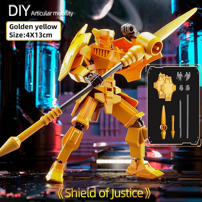Multi-Jointed Movable Shapeshift Robot Warrior 3D Printed Knight Mannequin Dummy Toys Kids Adults Parent-children Games gifts Beauty World Shop
