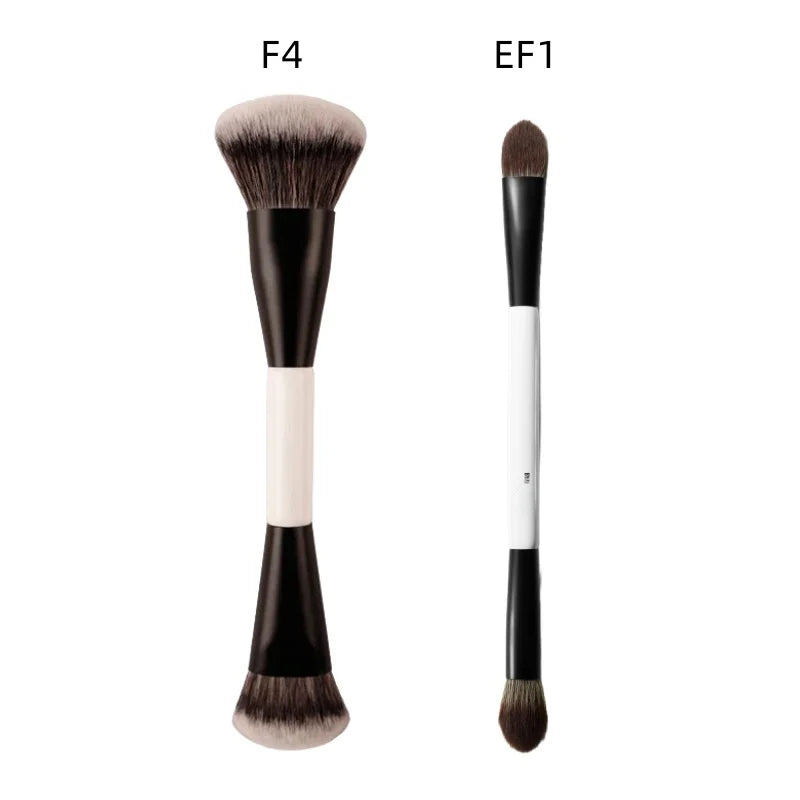 F4 Dual-Ended Foundation Face Brush Double-ended Powder Blush Contour and Eyeshadow Concealer Makeup Brushes Beauty World Shop