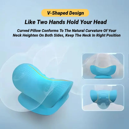 Neck Shoulder Stretcher Relaxer Cervical Spine Stretch Muscle Relaxation Traction Device Massage Pillow Correction Chiropractic Beauty World Shop