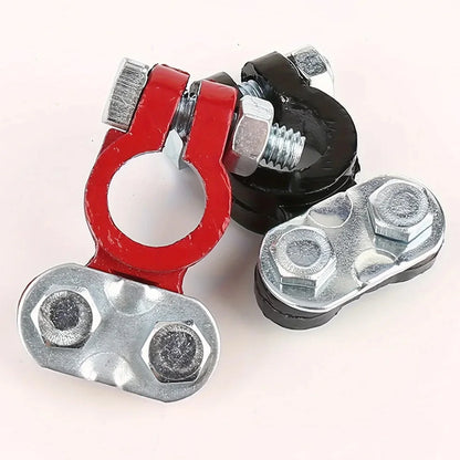 2Pcs Car Battery Terminal Connectors Quick Release Disconnect 12V 24V Positive Negative Battery Cable Ends for SAE/JIS Type Car Beauty World Shop