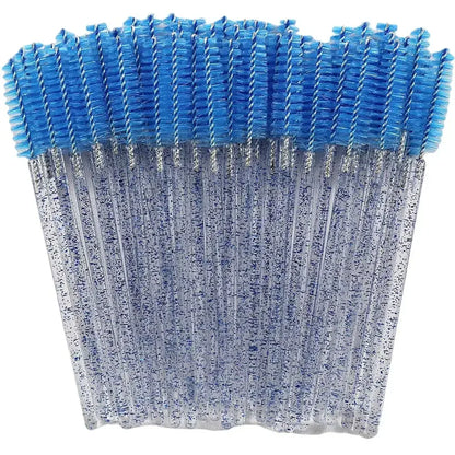 Disposable Crystal Eyelashes Brush Comb 50Pcs Eye Lashes Extension Mascara Wands Makeup Professional Makeup Beauty Tool Beauty World Shop