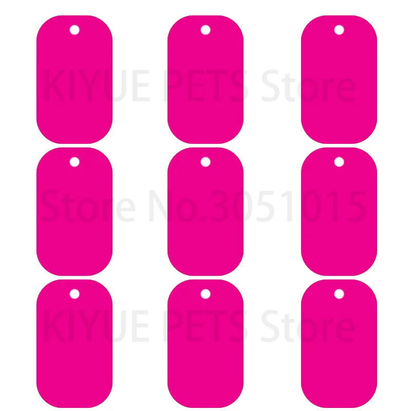 100Pcs Dog Tag Military Pet Id Tags Aluminum Name Pendant Blank Dog Tags Personalized Customized Dog Tag Beauty World Shop