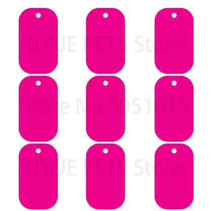 100Pcs Dog Tag Military Pet Id Tags Aluminum Name Pendant Blank Dog Tags Personalized Customized Dog Tag Beauty World Shop