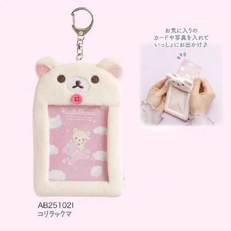 Rilakkuma Plush Keychain Card Holder Photo Protective Case Cartoon Anime Derivative Peripherals Bags Pendant Accessories Gifts Beauty World Shop