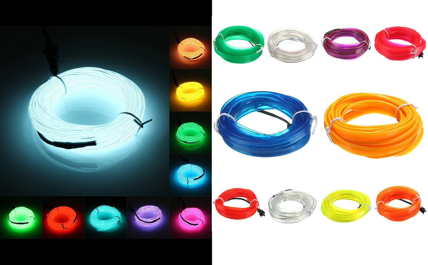 5M Car Interior Led Strip Light Neon EL Wiring Decorative Lamp For Auto DIY Flexible Ambient Light USB Party Atmosphere Diode Beauty World Shop