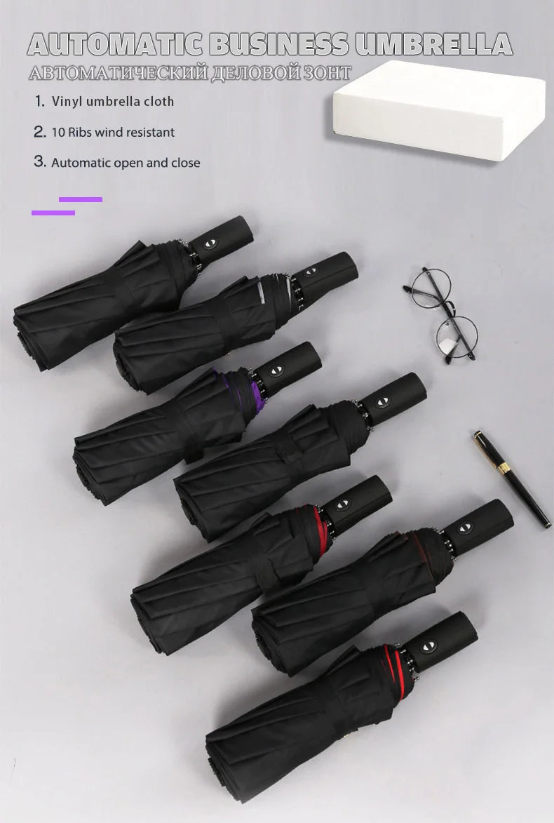 Windproof Double Layer Fully Automatic Resistant Umbrella Beauty World Shop