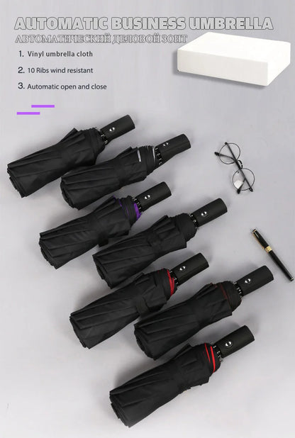 Windproof Double Layer Fully Automatic Resistant Umbrella Beauty World Shop