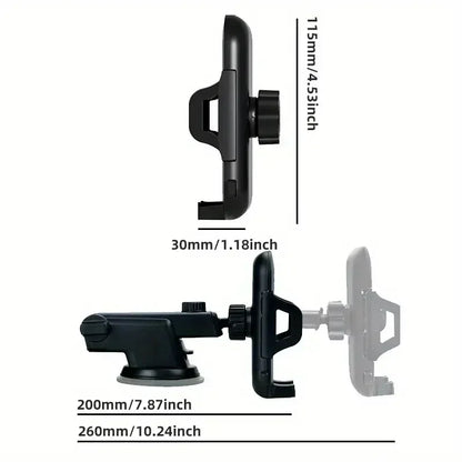 360° Windshield Car Phone Holder Car Dashboard Mobile Cell Support Bracket Universal Sucker for iPhone 16 15 14 Samsung Xiaomi Beauty World Shop