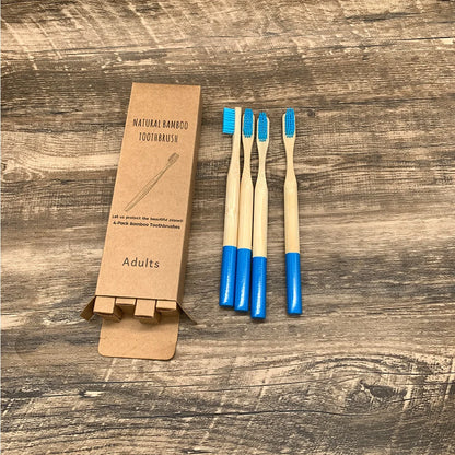 10pcs Round Handle Adult & Children Natural Eco Friendly Travel Tooth Teeth Brush Bamboo Toothbrush With Medium Hard Bristlesth Beauty World Shop