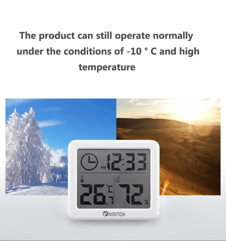 Digital Clock Desk Clock with Temperature Humidity  Wall Clocks for  Home Kitchen Office Desk Decorations NIDITON Beauty World Shop
