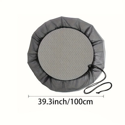 Rain Barrels Screen Water Bucket Covers,Rainwater Collector Tank Net Cover,Rain Water Collection Bucket Netting with Drawstring Beauty World Shop