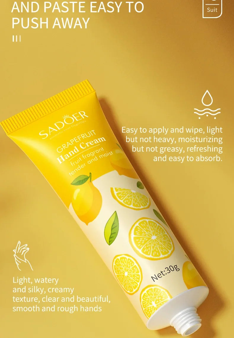 5Pcs/set Fruit Plant Fragrance Hand Cream Sets Moisturizing Repair Anti Dry Hand Lotion Sets Hands Skin Care Products Beauty Trend Shop