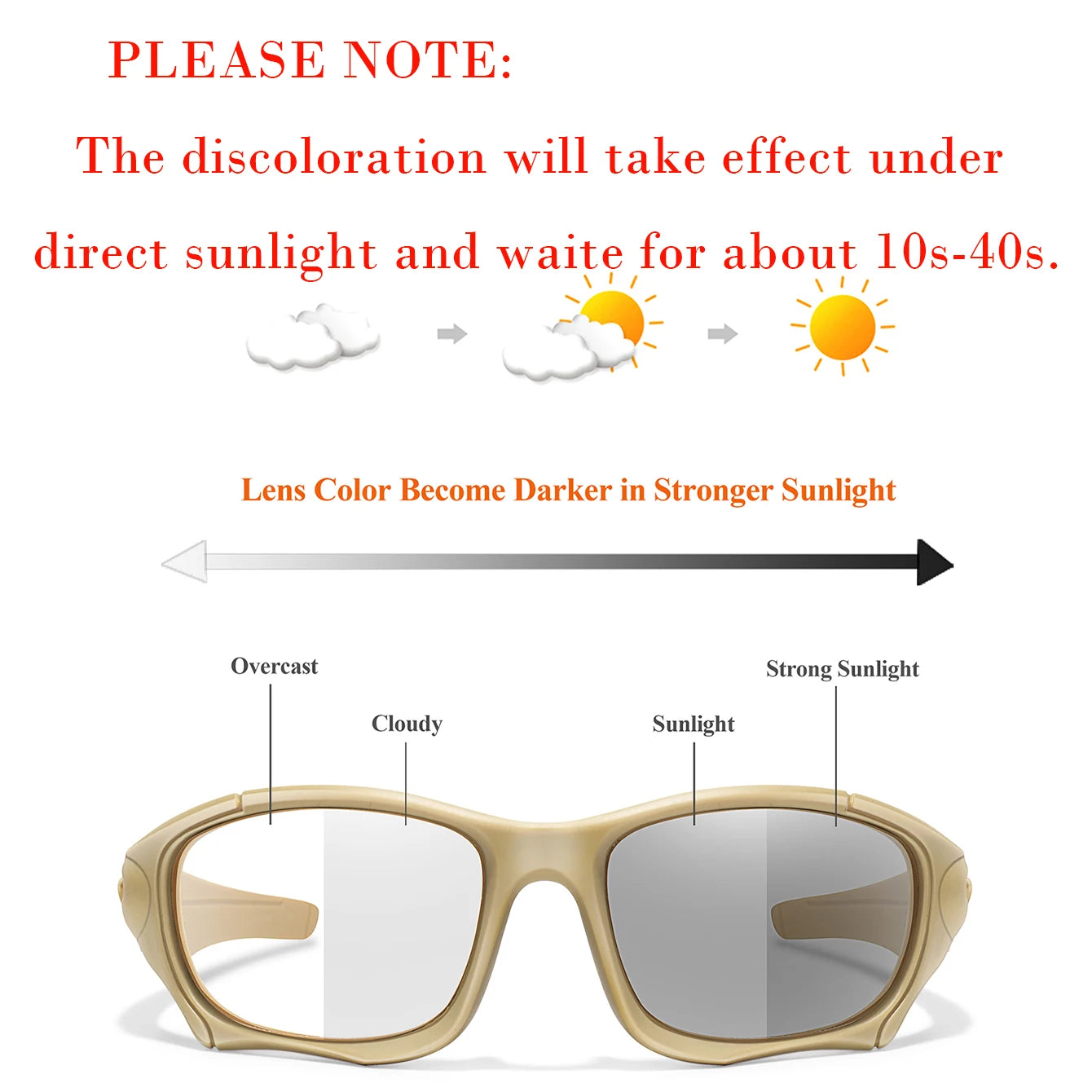 Photochromic Cycling Sunglasses Men Outdoor Sports Tactical Camouflage Goggles Vintage Driving Riding Fishing Windproof Beauty World Shop