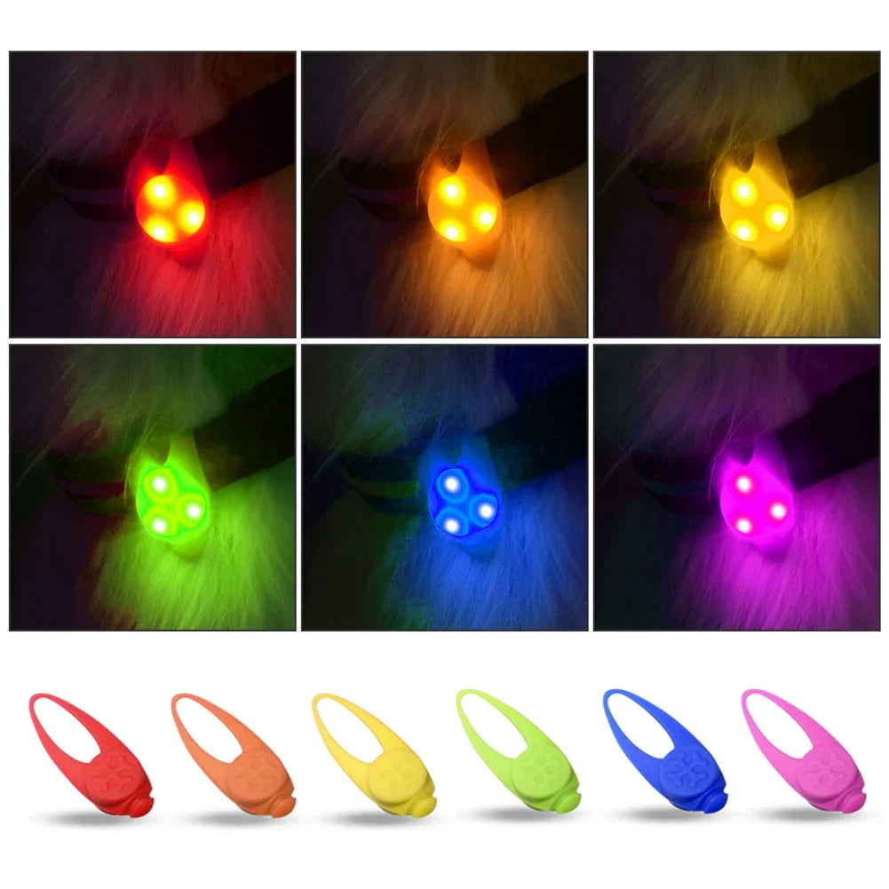 Pet Led Silicone Rubber Pendant Safety Flashing Glow Light Blinking Led Collar Luminous Pendant For Pet Dog Puppy Necklace Beauty World Shop