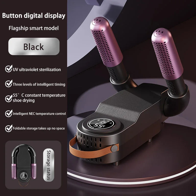 Intelligent Shoe Dryer Purple Light Deodorizing Portable Foldable Dryer Timer Autumn Winter Home Electric Foot Boot Dryer 2026 Beauty World Shop