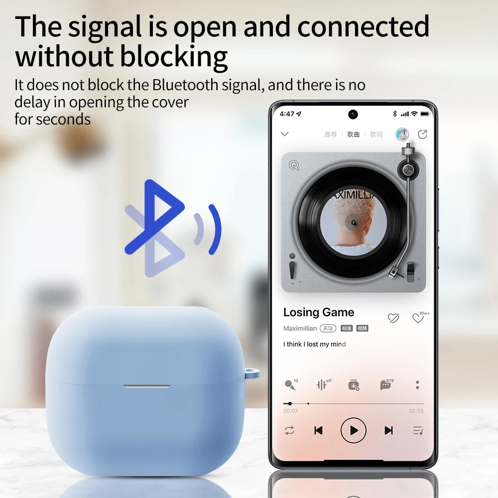 Silicone Case For Samsung Galaxy Buds 3 Pro Buds 3 FE Earbuds Accessories Shockproof Cover Dust-proof Keychain Coque Capa Fundas